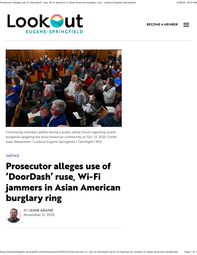 Preview of Prosecutor alleges use of DoorDash ruse, Wi-Fi jammers in Asian American burglary ring