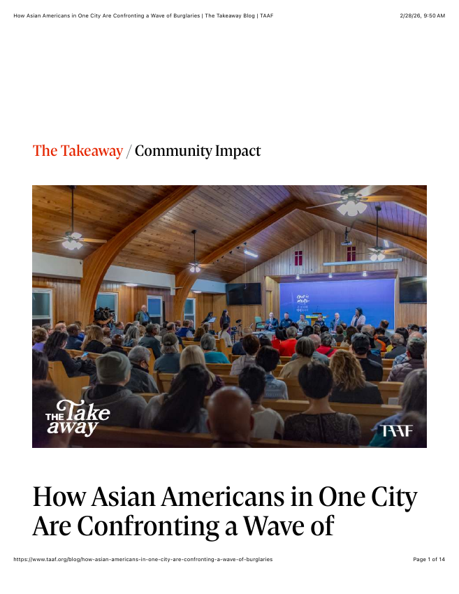Preview of How Asian Americans in One City Are Confronting a Wave of Burglaries