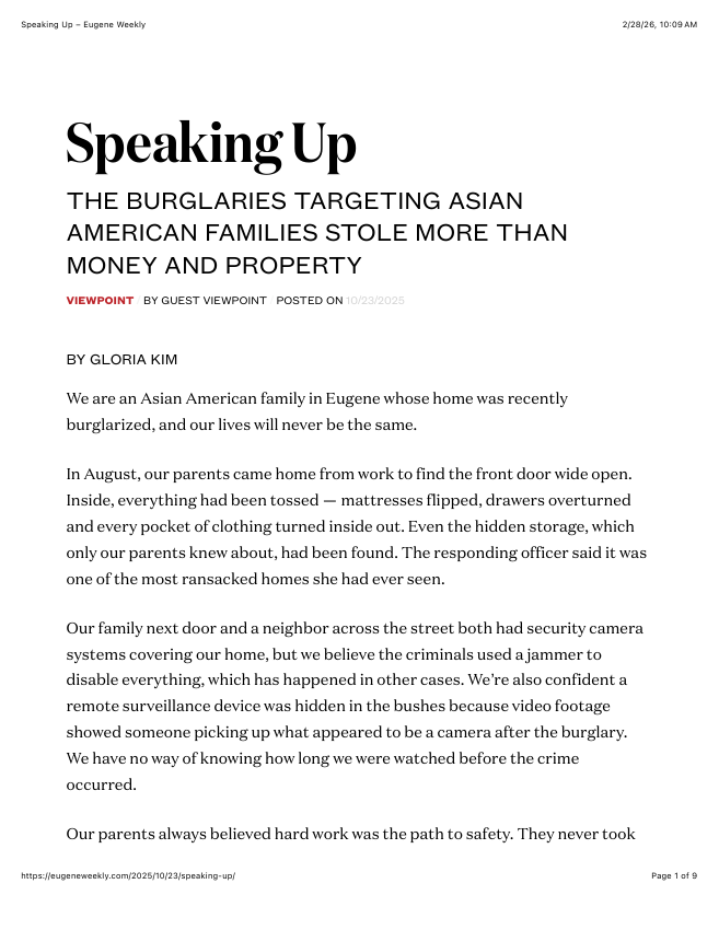 Preview of Speaking Up